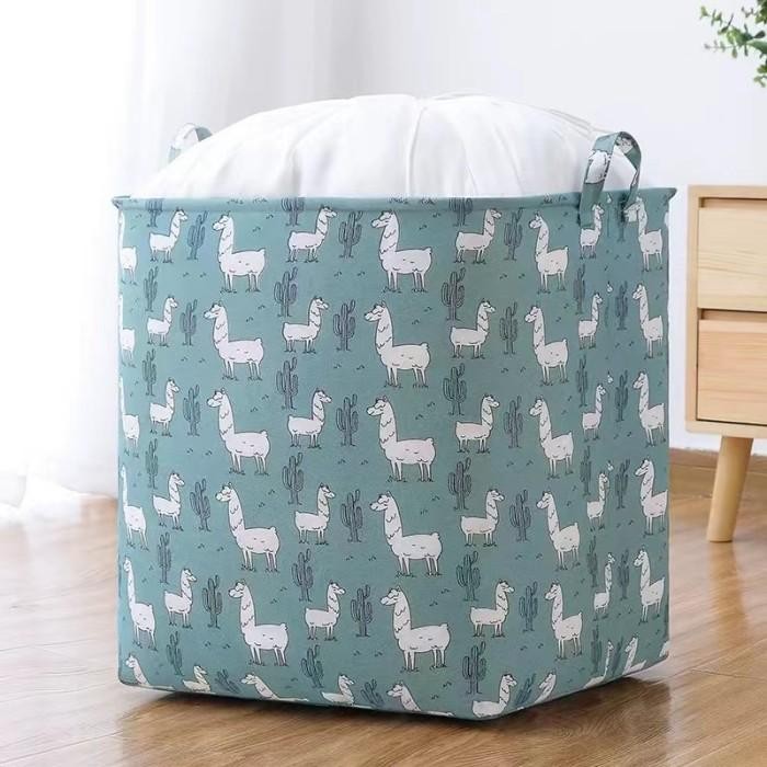 LAUNDRY BAG KOTAK LIPAT JUMBO MODEL SERUT MOTIF