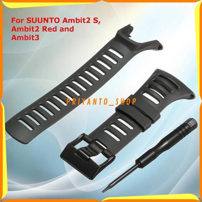 STRAP TALI JAM TANGAN SUUNTO AMBIT 1 2 3 ORIGINAL OEM HITAM