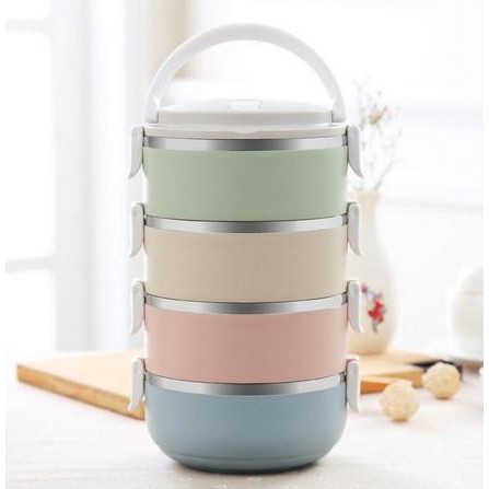 Lunch Box Rantang Wadah Bekal Nasi Lauk Makanan Stainless Tahan Panas