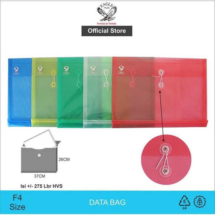 

EAGLE FILES Map Plastik Tali Bening F4 (Folio) / Map Dokumen / Data Bag Horizontal