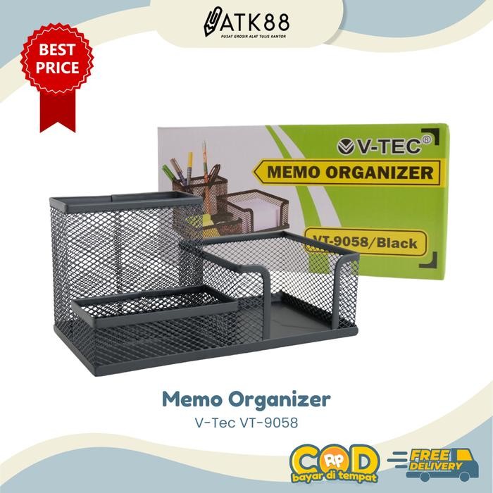 

Desk Set V-Tec VT-9058 Memo Organizer Pen Holder - Tempat Alat Tulis 3 Sekat