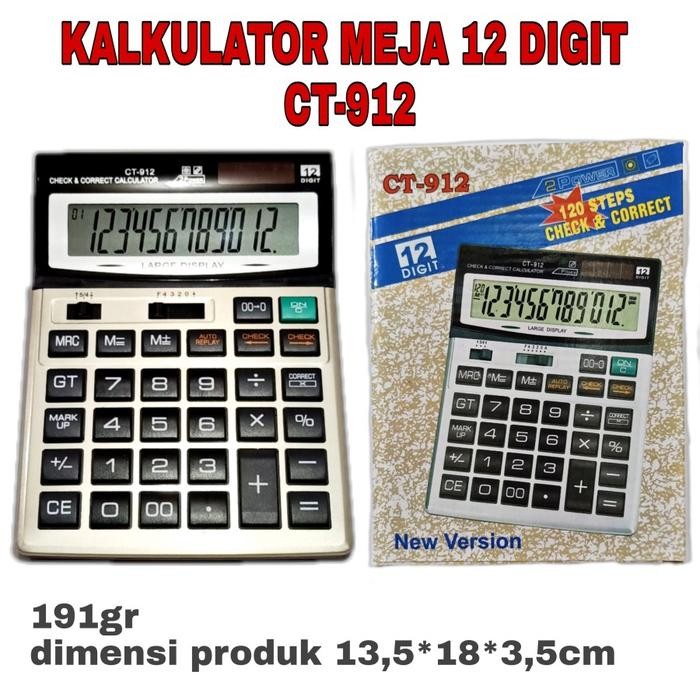 

Kalkulator Calculator 912 Sedang 12 digit