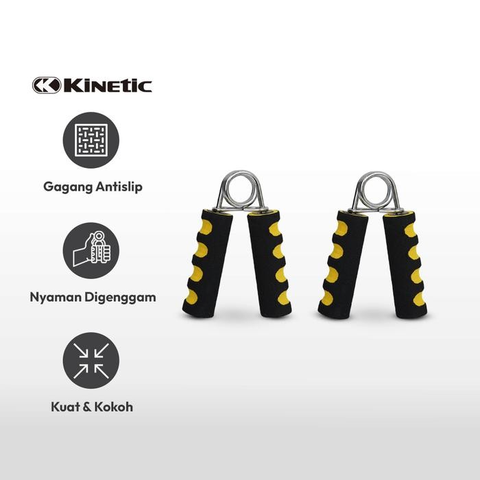 AZKO KINETIC HAND GRIP SOFT - HITAM/KUNING ALAT OLAHRAGA PELATIH OTOT TANGAN LENGAN PERLENGKAPAN