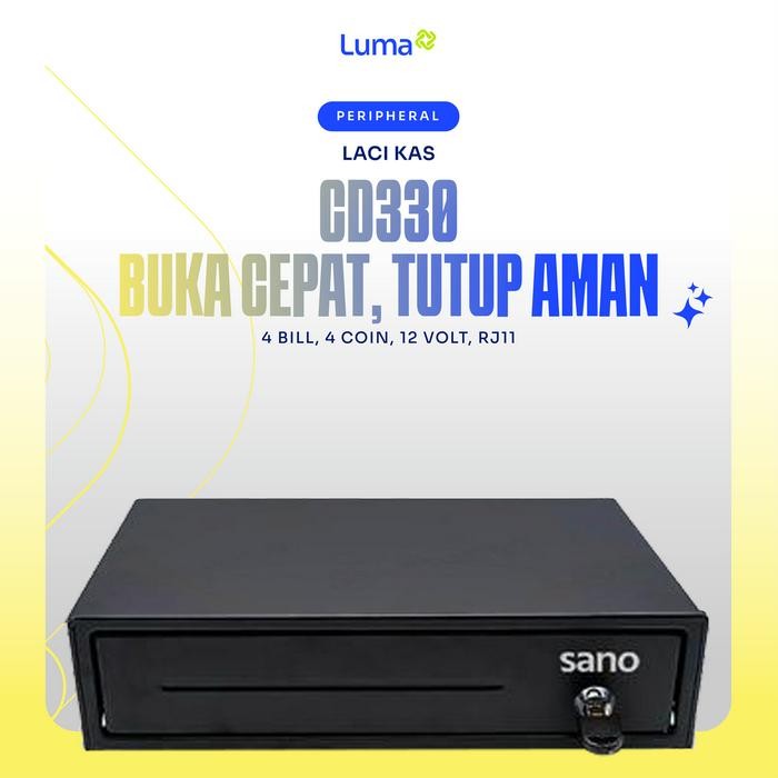 

LACI KASIR CASH DRAWER MINI SANO CD330, RJ11
