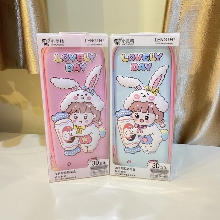

3D PENCIL CASE / KOTAK PENSIL HARD CASE RABIT SUGAR GIRL BAHAN EVA HQ