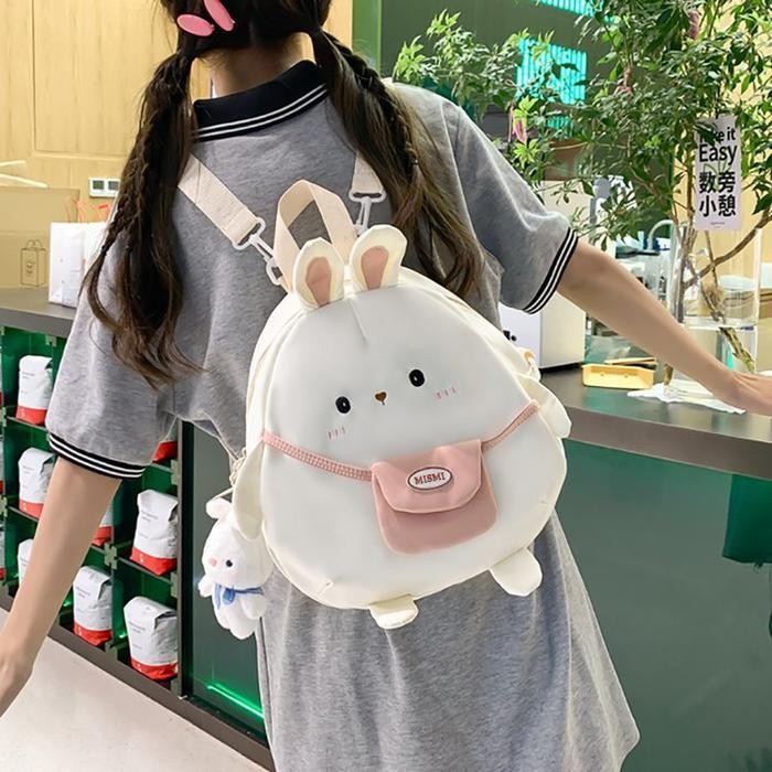 Palomino - Roselia Bag 2 In 1 Tas Ransel Wanita Cute Bunny Sling Bag Backpack Perempuan Kelinci -