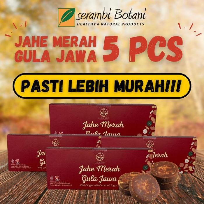 

ASLI Bundling Hemat Jahe Merah Gula Jawa Isi 12 Serambi Botani - 5 Pcs READY STOCK