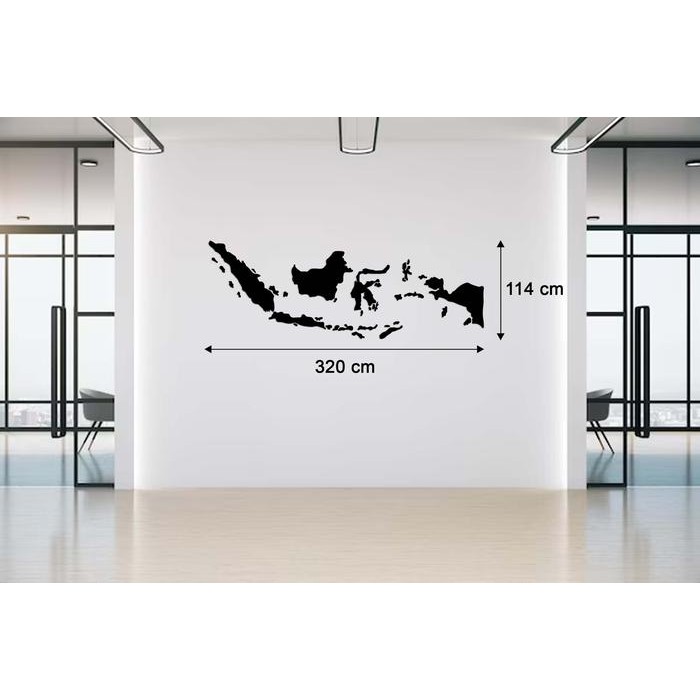Peta indonesia - lebar 320 cm - Akrilik / MDF