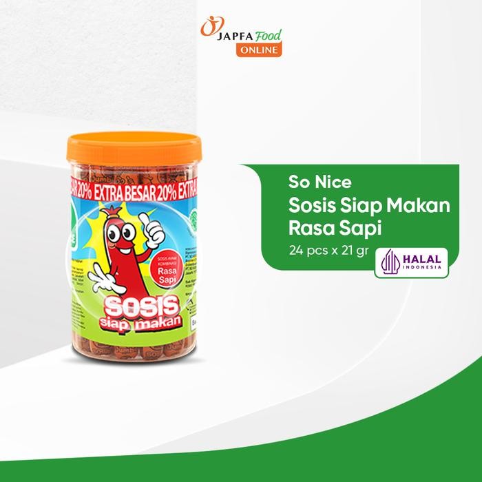 

Pilihan- So Nice Sosis Siap Makan Rasa Sapi 24 Pcs X 21 Gr