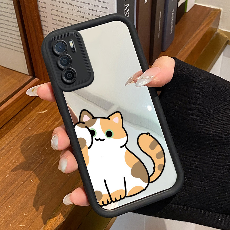 Casing Hp OPPO A16 OPPO A16s OPPO A54s Case Softcase Casing HP kucing Silikon Mirror Kesing Ponsel C