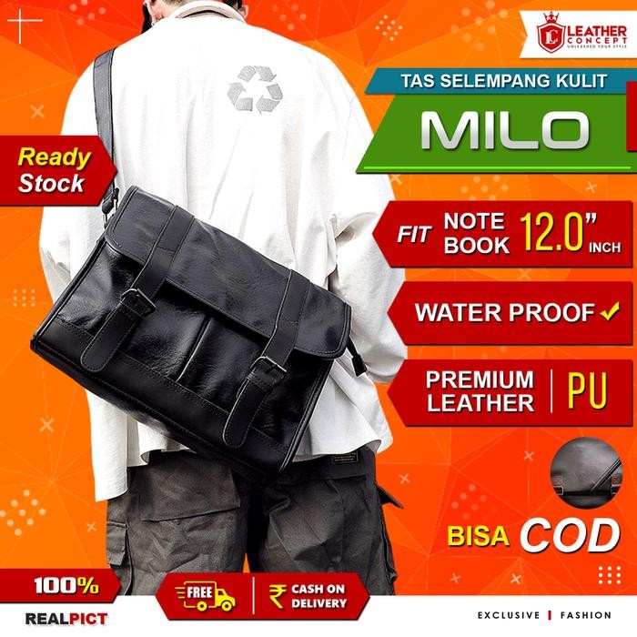 Pilihan- Tas Selempang Kulit Pria Tas Kulit Pria Tas Pria Tas Kuliah Pria Milo