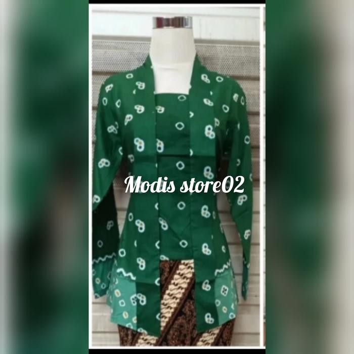 Atasan kebaya jumputan kutubaru seragaman kerja/kantor