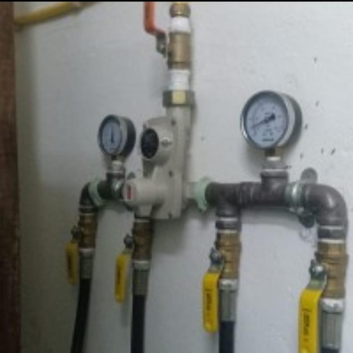 header gas mesin laundry 4 tabung 12kg