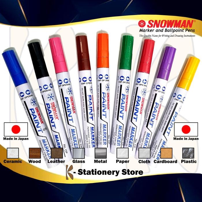 

New Spidol Permanent Snowman Paint Marker - WARNA