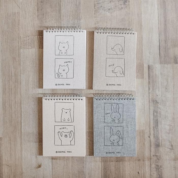 

Animal Park Canvas Cover Notepad / Buku Tulis / Buku Catatan