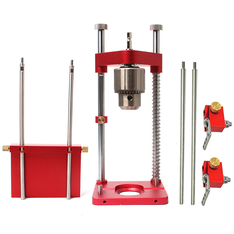 Aluminum Alloy Woodworking Drill Locator Mini Bench Drill Locator