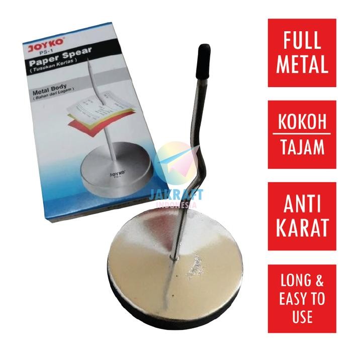 

New (1 Set) Paku Tusukan Kertas Nota Bon Besi Stainless JOYKO Paper Spear PS-1