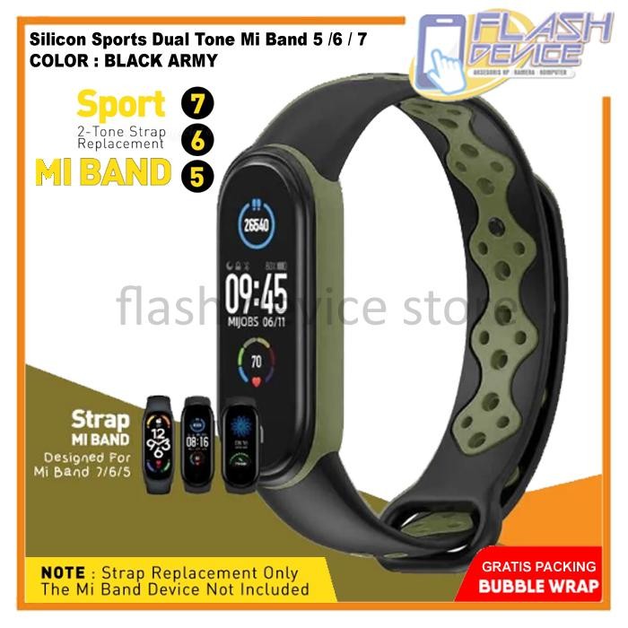 Strap Replacement Sports Dual Tone Xiaomi MI BAND 5 / 6 / 7