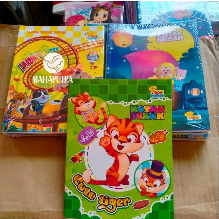

OJ 10 pcs BUKU KOTAK BESAR VISION BUKU TULIS KOTAK BESAR 1.5CM
