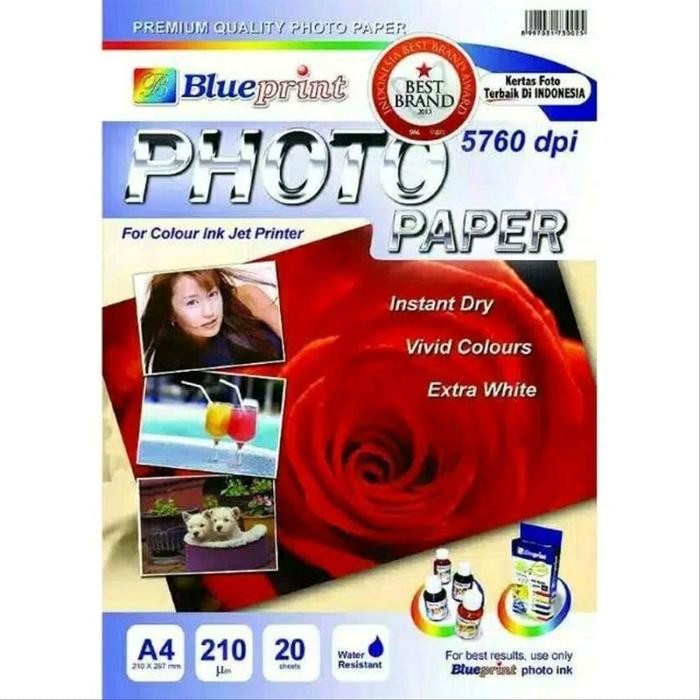 

Kertas Foto Glossy A4 210gr Blueprint