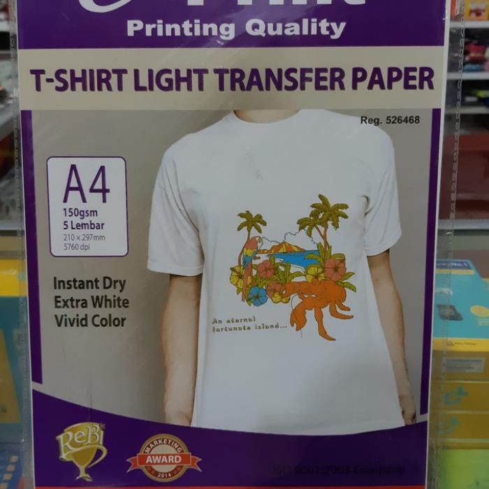 

e print transfer paper t-shirt light paper UK A4 150gsm
