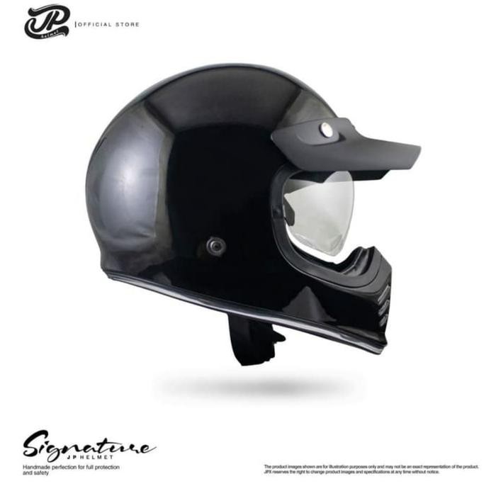 Pilihan- Jp Signature - Solid Black - Helm Full Face Klasik