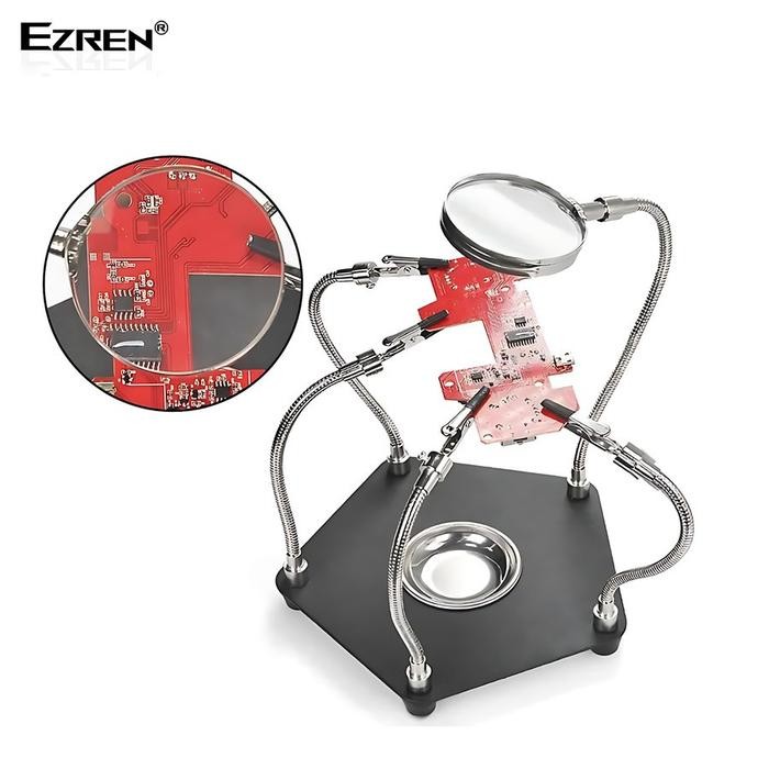 

SALE Ezren TE-806 Kaca Pembesar & Klip Aligator Magnifier PCB Board Repair