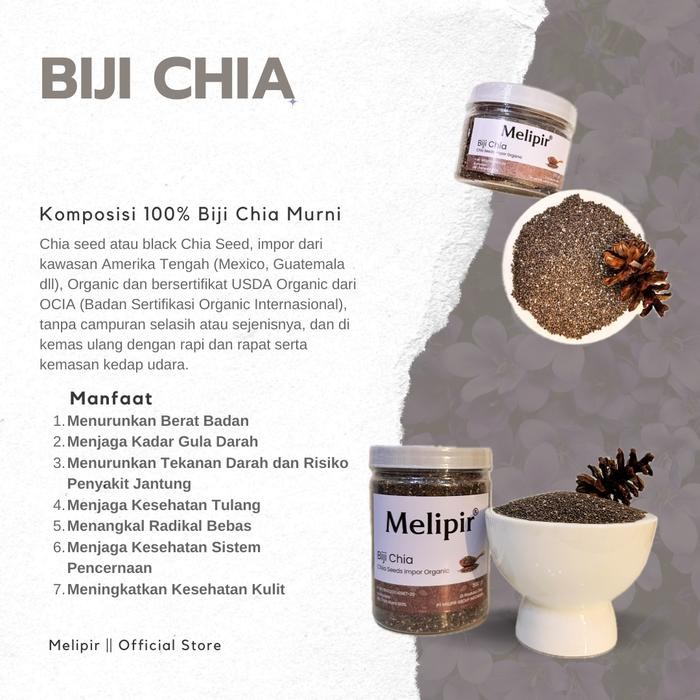 

Chia Seed 100% Organik dan Original Impor Mexico Melipir Biji Chia Natural Organik