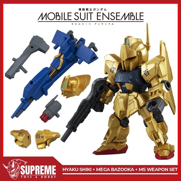Pilihan- Mobile Suit Gundam Ensemble 11 - Msn-00100 Hyaku Shiki Hyakushiki + Mega Bazooka