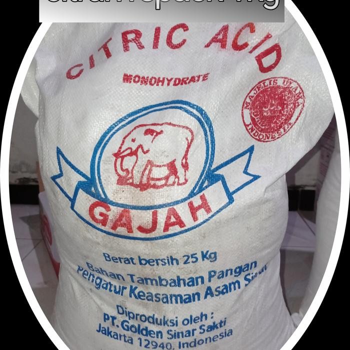 Pilihan- Citric Acid Cap Gajah 1Kg Citrun