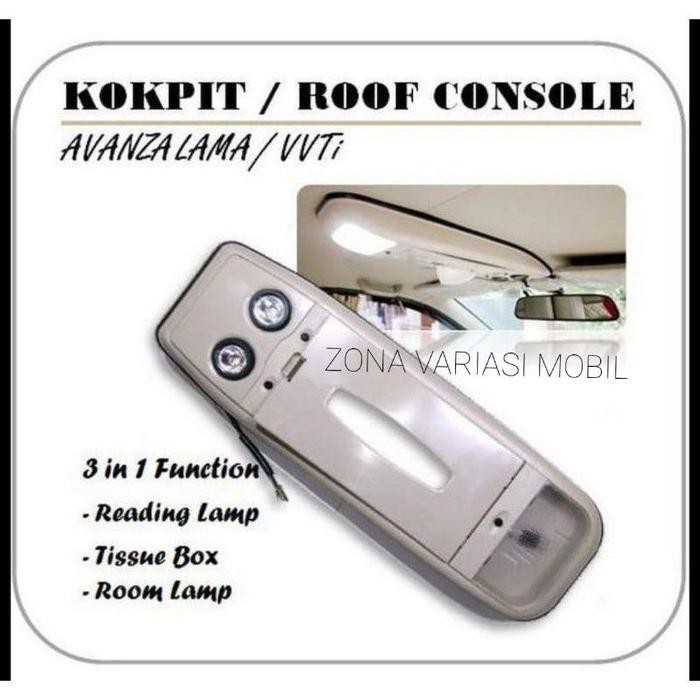 SALE  KOCKPIT / ROOF CONSULE / TEMPAT TISU MOBIL AVANZA XENIA LAMA NEW VVTI 2004 - 2011 KREM