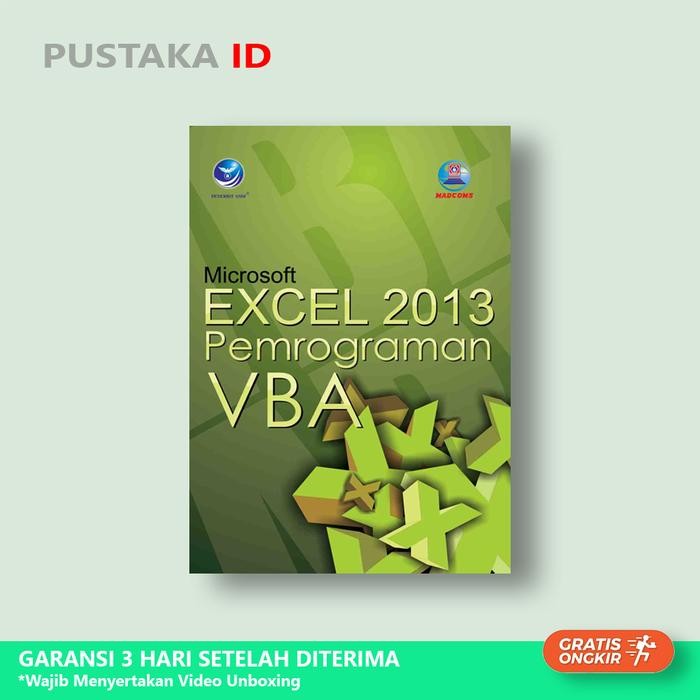 Buku Microsoft Excel 2013 Pemrograman Vba