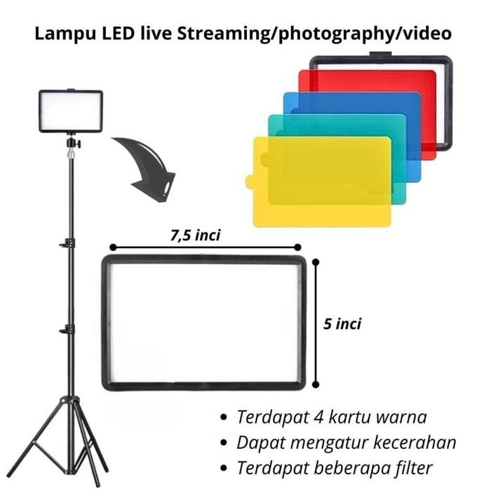 DISKON LELEBEST LED 7.5inch Overhead Phone Stand + Led Lampu 7.5inch Stand Holder Phone Holder