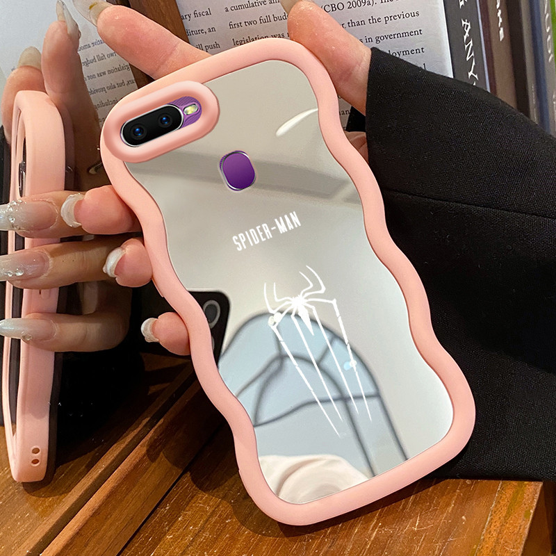 Casing Untuk OPPO F9 F9 Pro Realme 2 Pro U1 Case Casing HP Pola bekas kaki dan laba-laba Kesing Kasi
