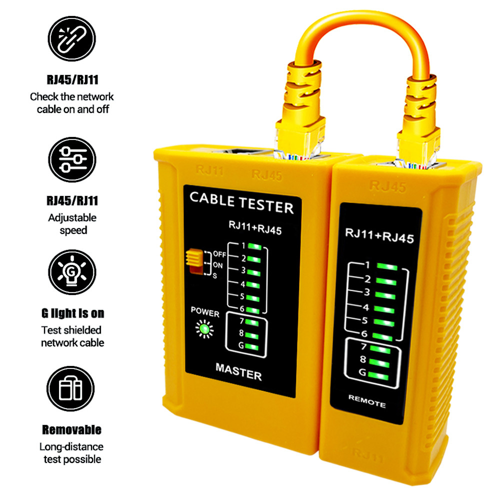 Terbaik RJ45 RJ11 RJ12 CAT5 UTP Cable lan tester Network Cable Tester LAN Cable Tester Networking To