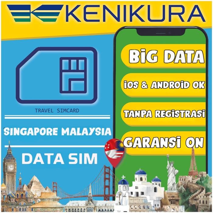 HVHP   Sim Card Singapore Malaysia Indonesia Internet Paket Data Simcard Singapura Kenikura