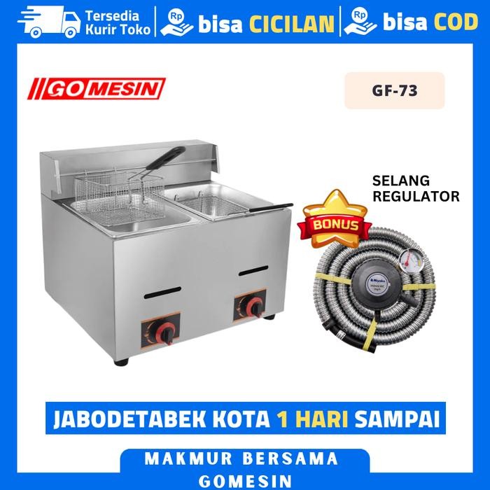 Deep Fryer 2 Tank Penggorengan Ayam Kentang GETRA GF-102G
