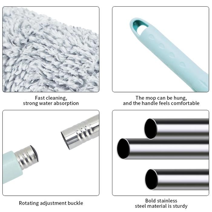 Ultra Mop Alat Pel Lantai Premium Flat Mop Alat Pel Lantai Tarik