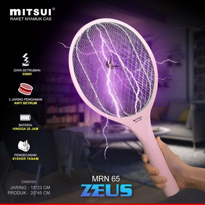 AMPUHH Raket Nyamuk Athena Mitsui Bonus Kabel Casan bisa Cas Ulang Raket Nyamuk Mitsui Raket nyamuk