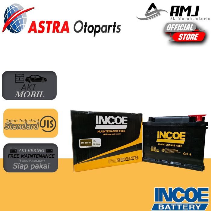Incoe MF Astra Aki Mobil Innova Reborn Bensin 555-59 - 55Ah Aki Kering