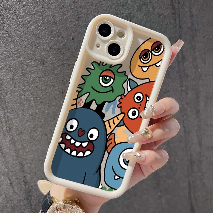 Casing Hp Untuk iPhone X Xs Xr Casing monster kecil kasingg ponsel Bahan silikon Cesing Casing Hp