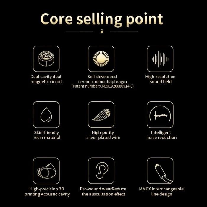 EPZ Q5 Earphone HIFI Ceramic Carbon Nano Moving Coil In Ear Monitor