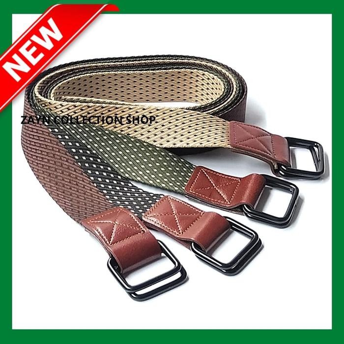 ikat pinggang kopel wanita kain nylon import gesper cewek korea sabuk