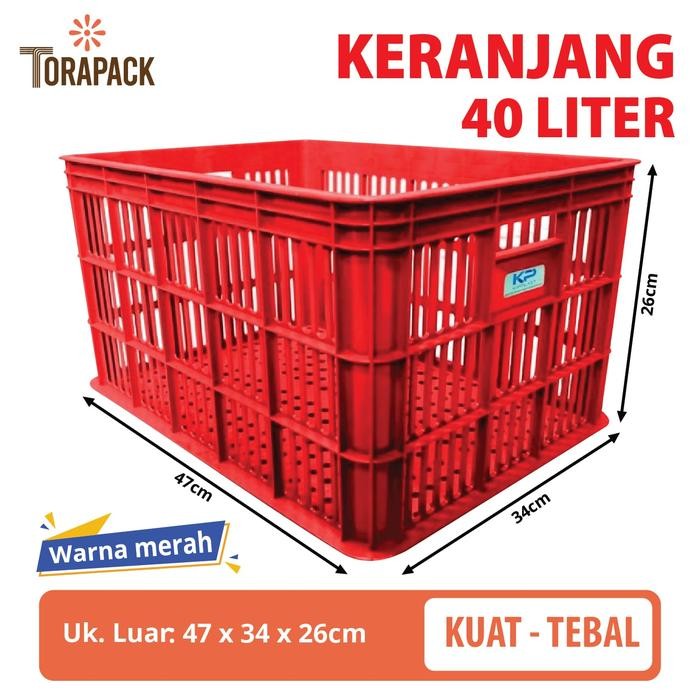 Keranjang Industri / Keranjang Serbaguna Kimplast 40 Liter Krat Piring Berkualitas