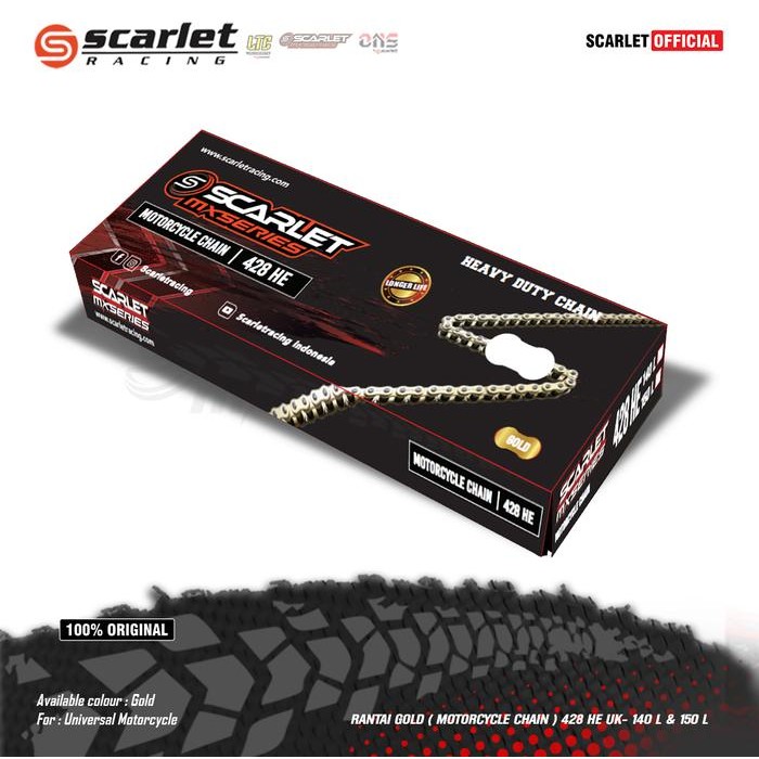 Daytona - Rantai Gear Gir Motorcycle Sprocket Chain 428 He Sepeda