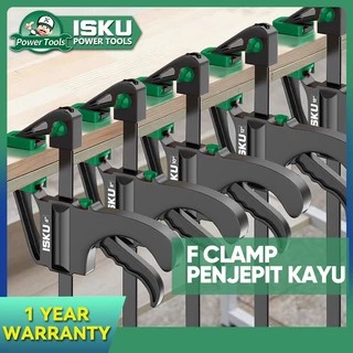 ISKU F Clamp Alat Klem Penjepit Kayu Panjang 6-24 inch Catok Klem F Alat Press Kayu Mini Klem Kayu