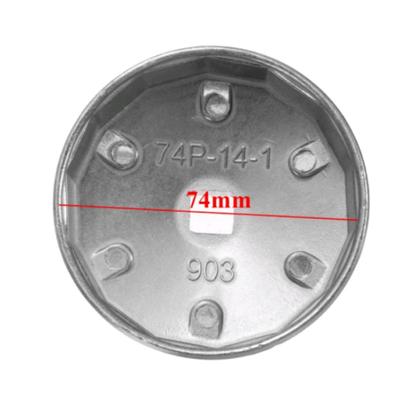 1PC CAR AUTO 74MM 903 TYPE 14 FLUTE ALUMINUM OIL-FILTER WRENCH SOCKET REMOVAL TOOL UNIVERSAL CAR