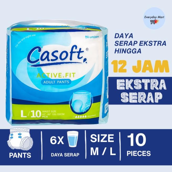 New Popok Celana Dewasa Lansia Pampers M/L - ISI 10 PCS