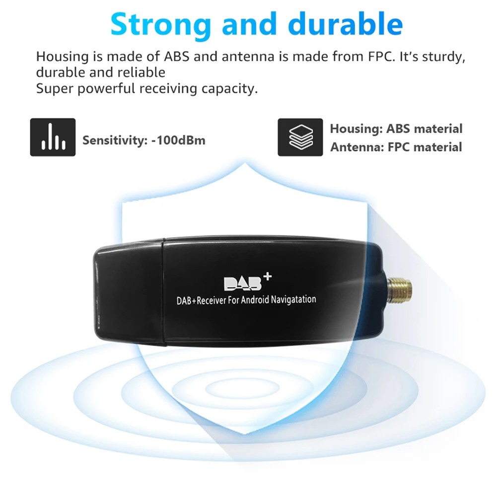 DAB USB Interface Car Radio Antenna Amplifier Receiver Tuner Box Adapter Signal Booster Dongle Modul