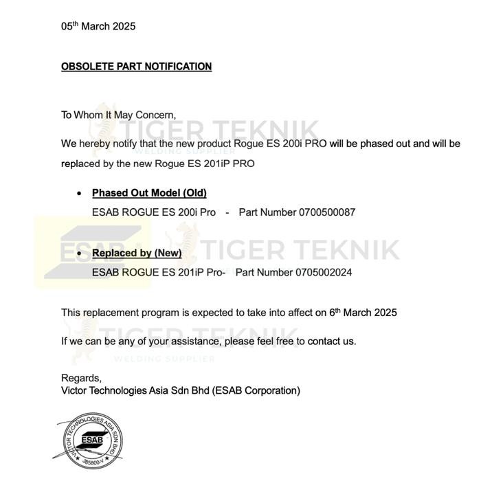 Terbaik Esab Rogue Es200Ipro / Es200 Ipro Mesin Las Inverter 200A Terlariss 